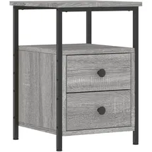vidaXL Nachtschrank Grau 34 x 35,5 x 50 cm Eiche