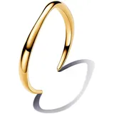 Pandora Essence Organisch Geformter Offener Armreif aus Sterling Silber mit vergoldeter Metalllegierung, Größe: 19cm, 563310C00-3
