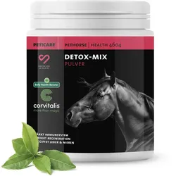Peticare Detox-Mix Pulver für Pferde, unterstützt Leber & Nieren, Darmfunktion 400 g