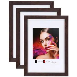 Ideal Trend Bilderrahmen Holz Nuss 50x70 cm 3er Set