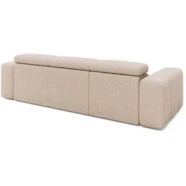 Livora Couch Polyester 3-Sitzer Beige