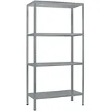 SCHULTE Regalwelt Steckregal 4 Böden, 180x80x40 cm (HxBxT), granit