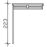 SKANHOLZ SKAN HOLZ Seitliche Überdachung für CrossCube 168 x 253 cm Gr. 3+4 Telegrau