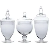 Intirilife Viktorianisches Bonbon und Keks Glas 25 x 11,5 cm 3 St.