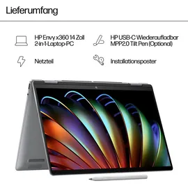 HP Envy x360 14-fa0153ng AMD Ryzen 5 8640HS 16 GB RAM 512 GB SSD Meteor Silver