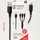 2Go 3 in 1 USB Ladekabel - schwarz - 300cm