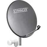 Schwaiger 60cm anthrazit + Twin LNB