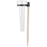 Regenmesser mit Erdspiess - Exakte Niederschlagsmessung bis 35mm - Ø 8cm, witterungsbeständig - Ideal für Garten, Balkon & Terrasse