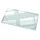 Tulup Tischplatte Transparent, Glas, Quadratisch, 120x0.4x60 cm Esszimmer, Tische, Esstische, Tischsysteme, Tischplatte