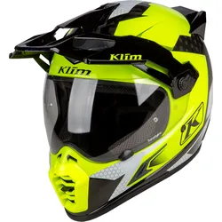 Klim Krios Pro Charger, Endurohelm - Neon-Gelb/Schwarz/Grau - XXL