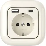 2USB Schuko-Steckdose 2USB 2U-449382 Cremeweiß 2 St.