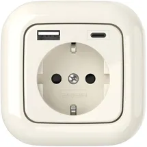2USB Schuko-Steckdose 2USB 2U-449382 Cremeweiß 2 St.