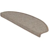 Floordirekt Karat Stufenmatte London Selbstklebend Beige Halbrund 19 x 56 cm