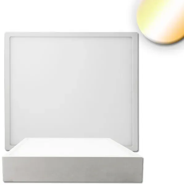 ISOLED LED Decken- Wandleuchte "PRO ColorSwitch DIM" 24W 827-840 IP42 225x225mm Weiß