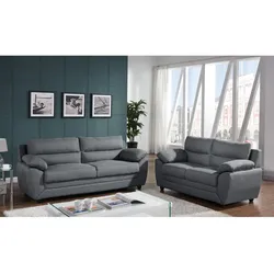 Sofa 3-Sitzer & 2-Sitzer - Stoff - Anthrazit - MANOA