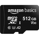 Amazon Basics MicroSDXC 512 GB, SD Adapter A2, U3, Lesegeschwindigkeit bis zu 100 hohe Kapazität