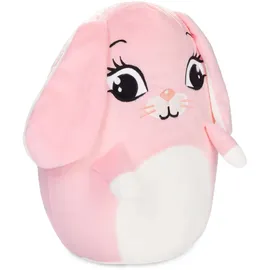 squishbrubies Holly der Hase - 35 cm Kuscheltier - Superweiches Plüsch Stofftier zum Kuscheln, Verschenken und Sammeln - Weiß und Rosa