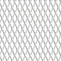 vidaXL Gittermatte Streckmetall 50 x 50 cm Silber/Edelstahl