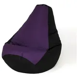 go gift Sitzsack, Schwarz, Violett, 130 x 90 cm, Birne