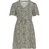 VILA Minikleid Sommerkleid Beige/Schwarz 36