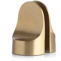 XLBoom - Emoji Buchstütze (2er-Set), Messing