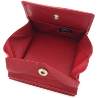 kompakte, handliche echt Leder Geldbörse Wiener Schachtel mit RFID Schutz rot