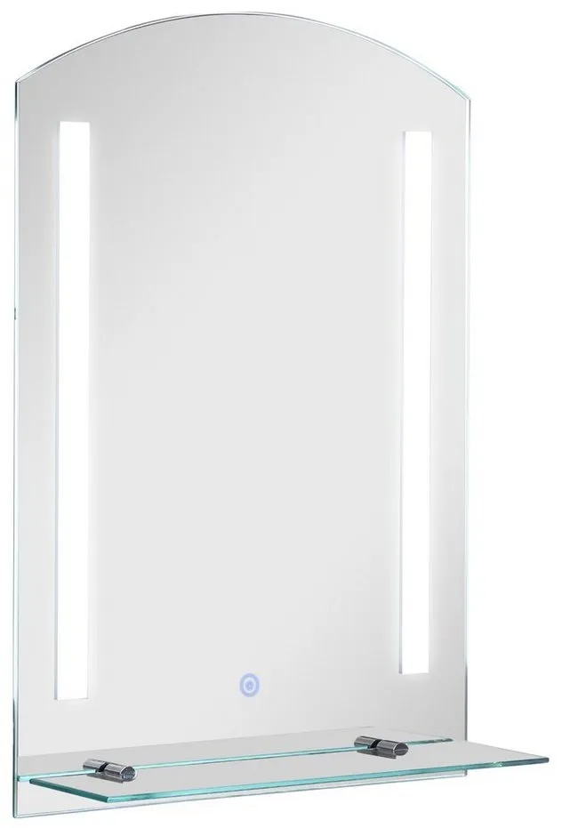 HOMCOM Spiegel LED Spiegelschrank (Set, 1-St., 1 x Badspiegel), mit LED Badezimmerspiegel Wandspiegel Spiegel silberfarben