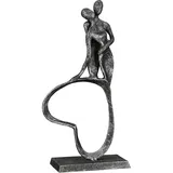 Casablanca by Gilde Casablanca by me, Deko Figur Anthrazit, Silber, Metall Statue Wohnzimmer, Büro Dekoration H. 23 cm x B. 11 cm - Moderne Skulpturen, Metallfiguren, Liebe u. Couple Hochzeit