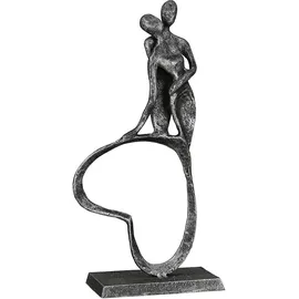 Casablanca by Gilde Casablanca by me, Deko Figur Anthrazit, Silber, Metall Statue Wohnzimmer, Büro Dekoration H. 23 cm x B. 11 cm - Moderne Skulpturen, Metallfiguren, Liebe u. Couple Hochzeit