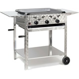 Gasgrill fahrbar Gasbräter 3-flammig 11kW Edelstahl-Brenner Neu BBQ P3FBAP