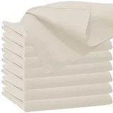 Glatte Bettlaken 180x200 cm ohne Gummizug Creme Uni Baumwolle