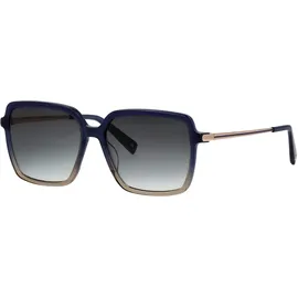 Brendel Eyewear Sonnenbrille BRENDEL EYEWEAR "Modell 907051", Damen, blau, beige, leicht glänzend, mehrfarbig, Sonnenbrillen Sonnenbrille, Form Karree/Eckig, Logoschriftzug auf Bügel, Kombifassung