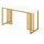 Costway Esszimmertisch 160 x 76 x 60 cm Weiß/Gold