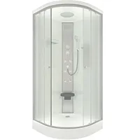 AcquaVapore Duschkabine Fertigdusche Dusche Komplettkabine D10-20M0 100x100 cm - Weiß