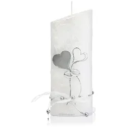 Wiedemann Kerzen Hochzeitskerze verziert 220 x 85 mm, mit individueller Namensverzierung