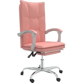 vidaXL Bürostuhl mit Liegefunktion Kunstleder Rosa