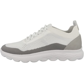 GEOX Herren Spherica U Sneakers, White Light Grey, 45 EU Schmal