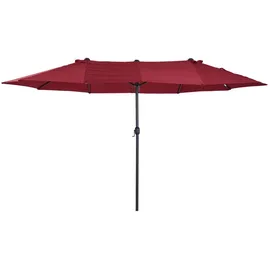 modfu Doppel-Sonnenschirm 460 x 270 cm Rot