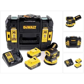 DeWalt DCW 210 M2 Akku Exzenterschleifer Brushless 18V 12.000U/min 125mm + 2x Akkus 4,0 Ah + 1x Schnellladegerät in TSTAK