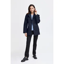 Fransa Wintermantel "Jacke FRNINA", Damen, Gr. L, blau (navy blazer), Obermaterial: 100% Baumwolle CO., Mäntel Wintermantel