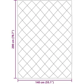 vidaXL Winterbettdecke Grün und Anthrazit 140 cm Mikrofaser