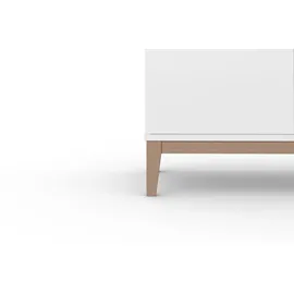OTTO home Highboard 80 x 121 x 41 cm Weiß / Wotan Eiche