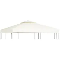 vidaXL Pavillon-Ersatzdach 310 g/m2 Cremeweiß 3 x 3 m