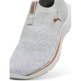 Puma Softride Remi Slip-on Knit Wn's Road Running Shoe, Ash Gray Puma White Rose Gold, 41