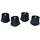 Siena Garden universal Fußkappen 4er-Set, höhenverstellbar, schwarz Ø 25 mm