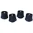 Siena Garden universal Fußkappen 4er-Set, höhenverstellbar, schwarz Ø 25 mm