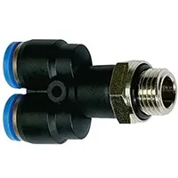 Riegler Y-Steckverschraubung »Blaue Serie«, drehbar, G 1/8 außen, Ø10