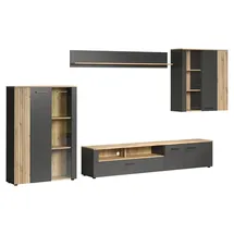 trendteam Wohnwand Esteban Dekor Grau Anthrazit