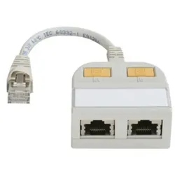 Cable-sharing-Adapter T-Adapter S, CAT.5e, Ethernet / Ethernet