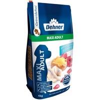 Dehner Premium Hundefutter Maxi Adult, Trockenfutter getreidefrei, für ausgewachsene Hunde großer Rassen, Fisch / Lamm / Kartoffel, 4 kg